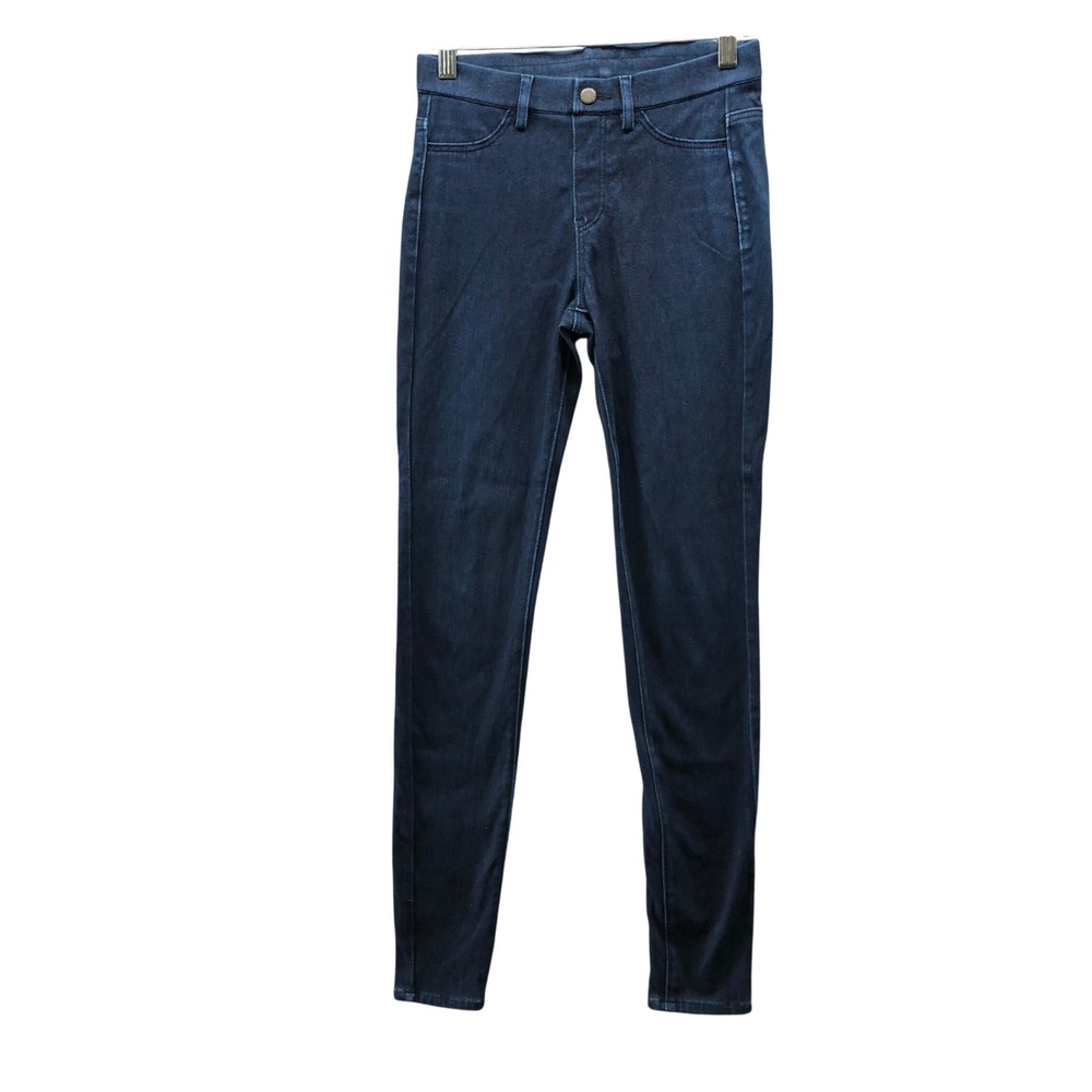 Uniqlo Ultra Stretch Legging Pants Womens XS Blue Jeggings Mid Rise Pull On